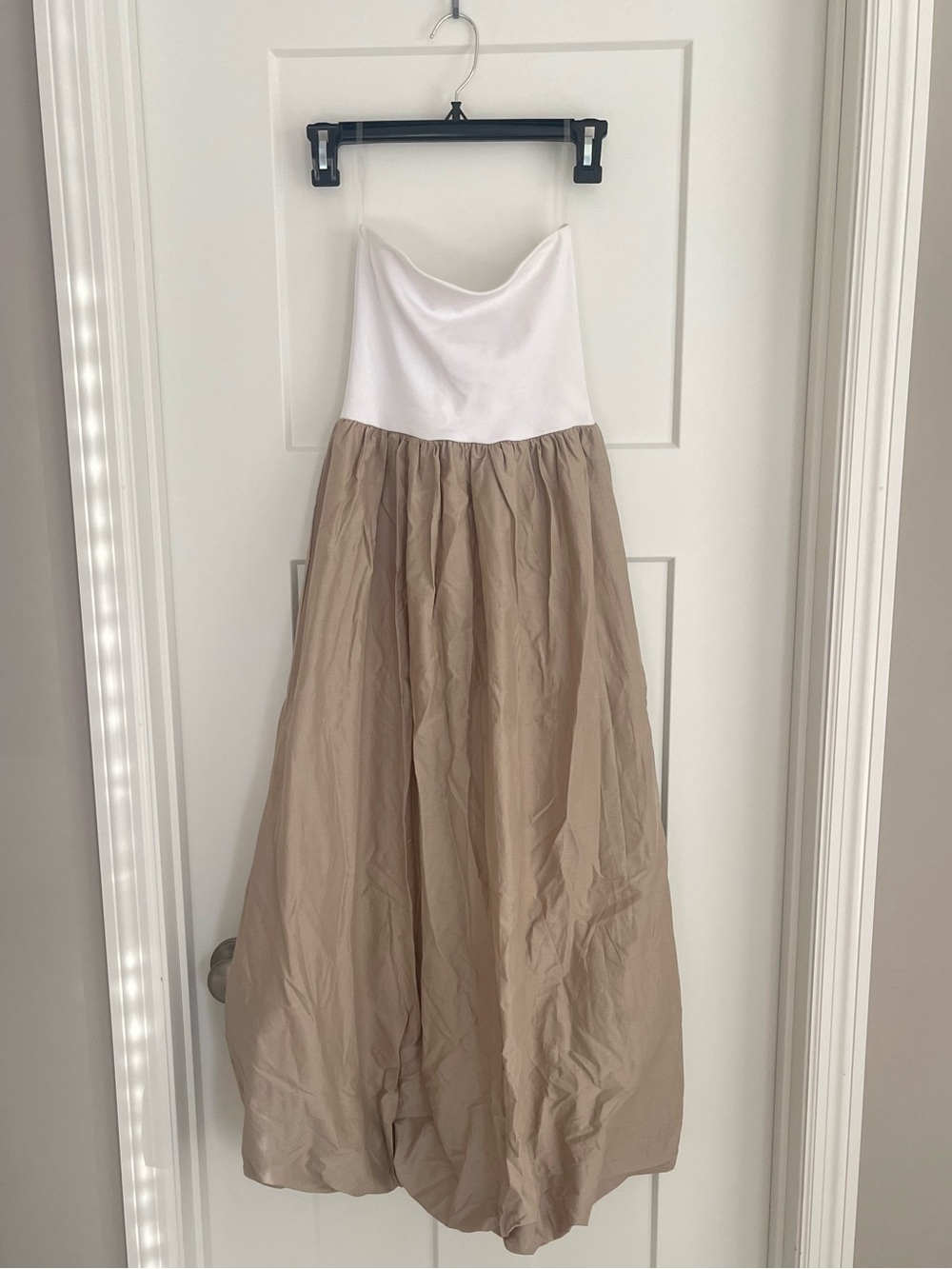 Strapless Neutral Bubble Dress